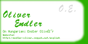 oliver endler business card